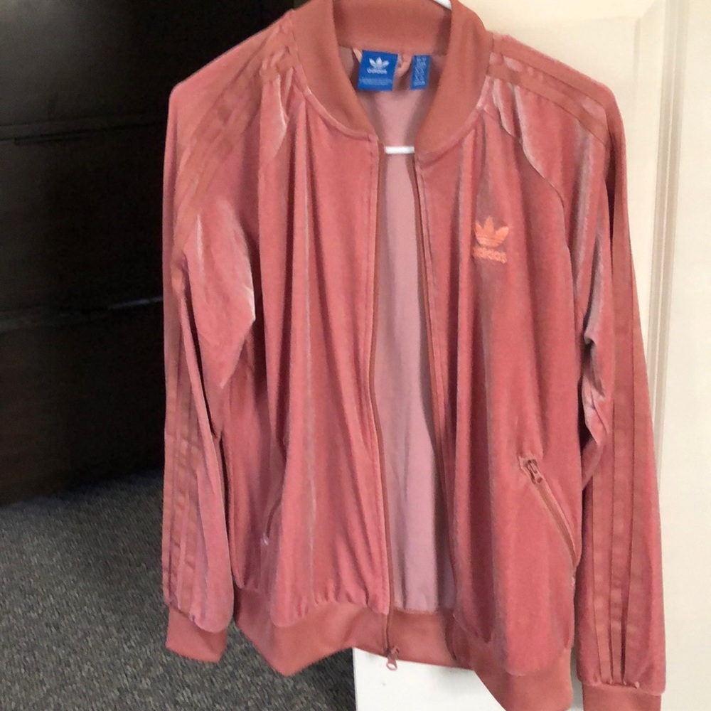 Adidas velvet track jacket